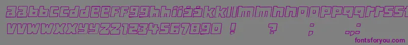 フォントClassica Italic – 紫色のフォント、灰色の背景