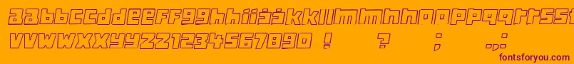 Classica Italic Font – Purple Fonts on Orange Background