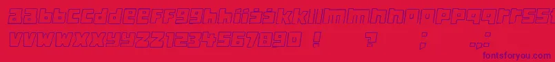 Шрифт Classica Italic – фиолетовые шрифты на красном фоне