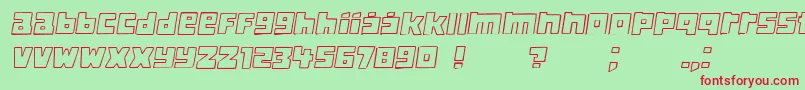 Шрифт Classica Italic – красные шрифты на зелёном фоне