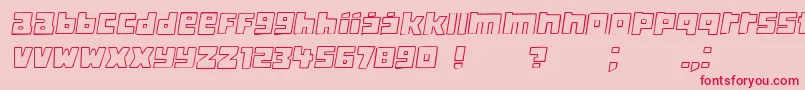 Classica Italic Font – Red Fonts on Pink Background