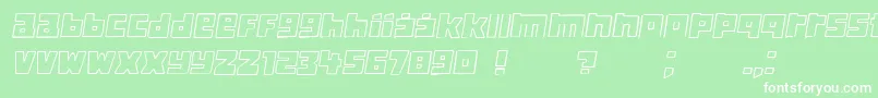 Police Classica Italic – polices blanches sur fond vert