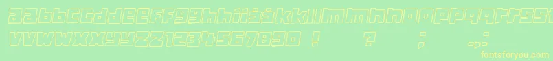Classica Italic Font – Yellow Fonts on Green Background