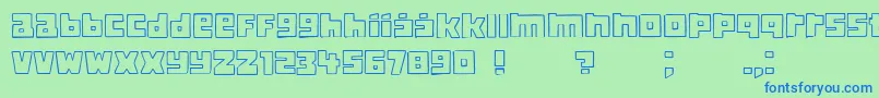 Classica Font – Blue Fonts on Green Background