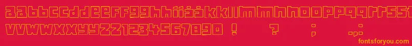 Classica Font – Orange Fonts on Red Background