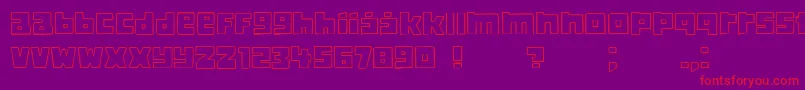 フォントClassica – 紫の背景に赤い文字