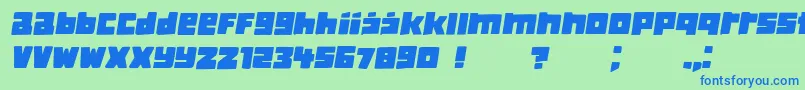 ClassicaBook Italic Font – Blue Fonts on Green Background