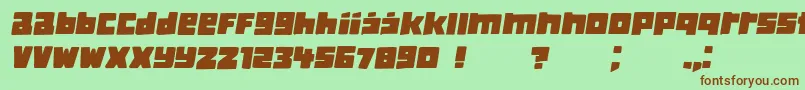 Шрифт ClassicaBook Italic – коричневые шрифты на зелёном фоне