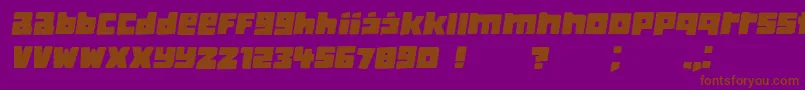 フォントClassicaBook Italic – 紫色の背景に茶色のフォント