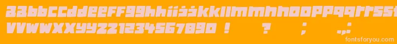 Czcionka ClassicaBook Italic – różowe czcionki na pomarańczowym tle