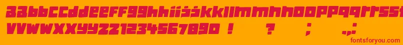 ClassicaBook Italic Font – Red Fonts on Orange Background