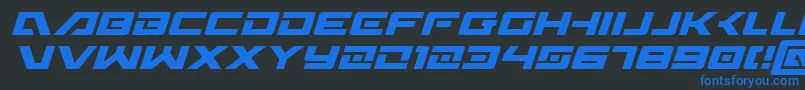 WildcardItalic Font – Blue Fonts on Black Background