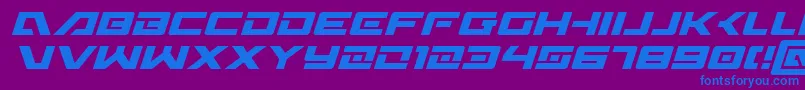 WildcardItalic Font – Blue Fonts on Purple Background