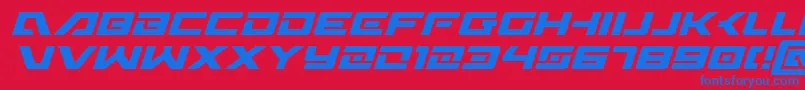 WildcardItalic Font – Blue Fonts on Red Background