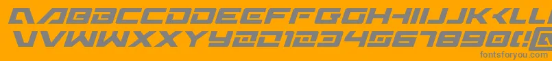 WildcardItalic Font – Gray Fonts on Orange Background