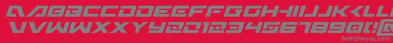 WildcardItalic Font – Gray Fonts on Red Background
