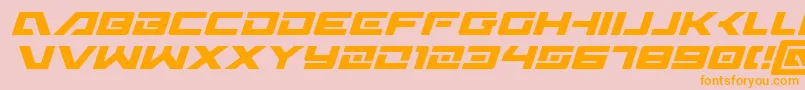 WildcardItalic Font – Orange Fonts on Pink Background