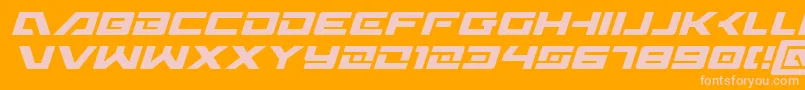 WildcardItalic Font – Pink Fonts on Orange Background