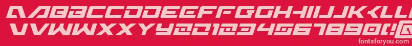 WildcardItalic Font – Pink Fonts on Red Background