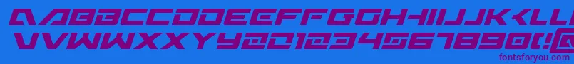 WildcardItalic Font – Purple Fonts on Blue Background