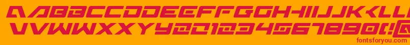 WildcardItalic Font – Red Fonts on Orange Background