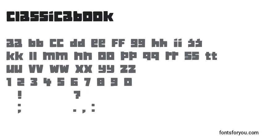 Schriftart ClassicaBook – Alphabet, Zahlen, spezielle Symbole