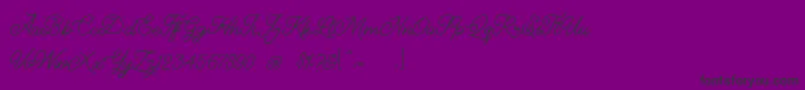 Classical-fontti – mustat fontit violetilla taustalla