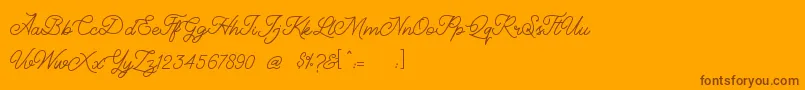 Classical Font – Brown Fonts on Orange Background