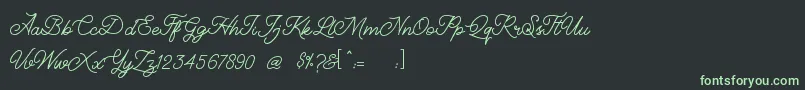 Classical-fontti – vihreät fontit mustalla taustalla