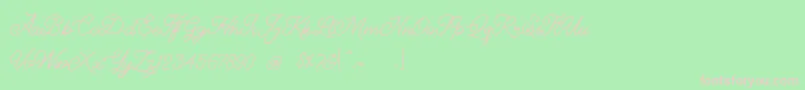 Classical Font – Pink Fonts on Green Background