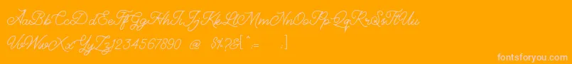 Classical Font – Pink Fonts on Orange Background