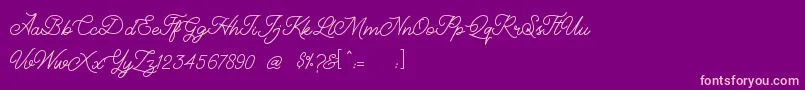 Classical Font – Pink Fonts on Purple Background