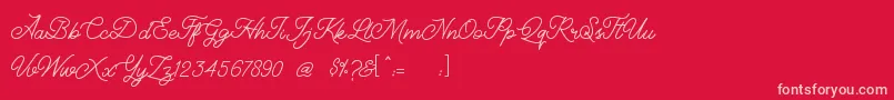 Classical Font – Pink Fonts on Red Background