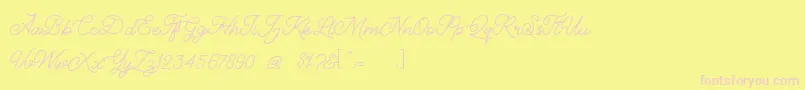 Classical Font – Pink Fonts on Yellow Background