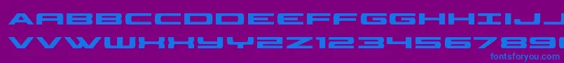 classiccobra-fontti – siniset fontit violetilla taustalla