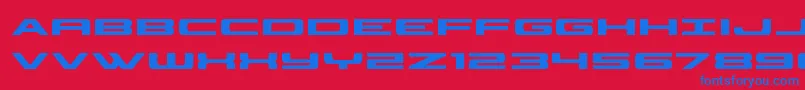 Police classiccobra – polices bleues sur fond rouge