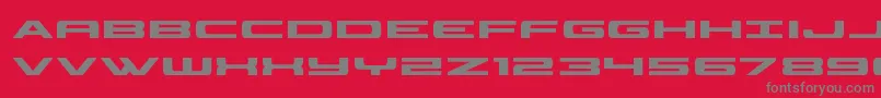 classiccobra-Schriftart – Graue Schriften auf rotem Hintergrund
