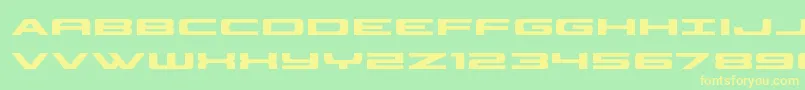 classiccobra Font – Yellow Fonts on Green Background