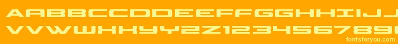 classiccobra Font – Yellow Fonts on Orange Background