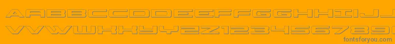 Czcionka classiccobra3d – szare czcionki na pomarańczowym tle