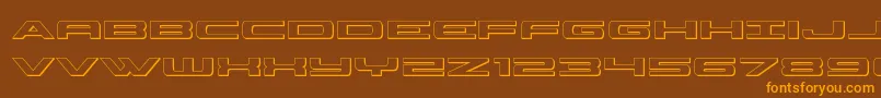 classiccobra3d Font – Orange Fonts on Brown Background