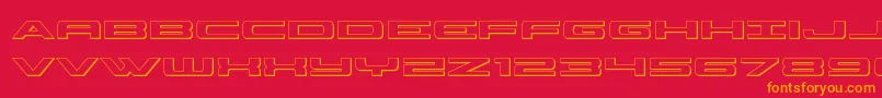 classiccobra3d Font – Orange Fonts on Red Background