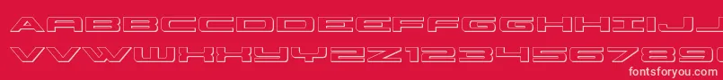 classiccobra3d Font – Pink Fonts on Red Background