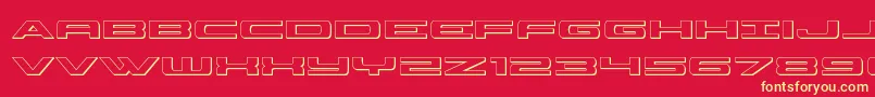 classiccobra3d Font – Yellow Fonts on Red Background