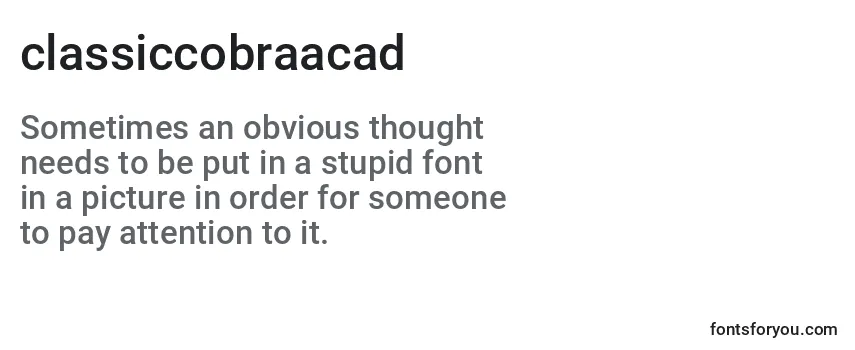 Classiccobraacad (123545) フォントのレビュー