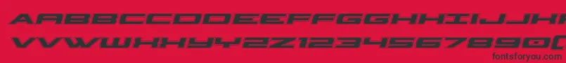 classiccobraacadital-Schriftart – Schwarze Schriften auf rotem Hintergrund