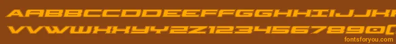 classiccobraacadital Font – Orange Fonts on Brown Background