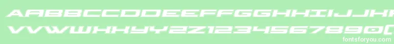 classiccobraacadital Font – White Fonts on Green Background
