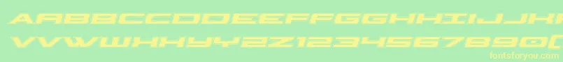 classiccobraacaditalフォントについての詳細 フォントclassiccobraacadital – 黄色の文字が緑の背景にあります