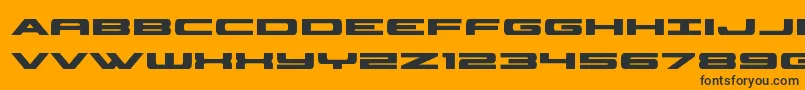classiccobrabold Font – Black Fonts on Orange Background